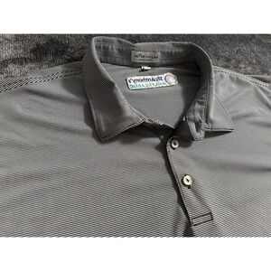 Peter Millar Summer Comfort Golf Polo Shirt Men's 2XL‎ Blue White Striped